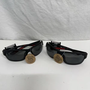 2 pares de gafas de sol Dockers para hombre negras/rojas - Imagen 1 de 5