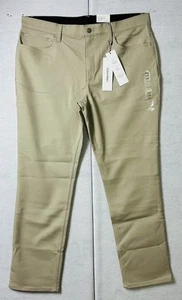 NWT Calvin Klein Slim Fit Pants Mens 36x30 Khaki Casual Chino Stretch - Picture 1 of 13