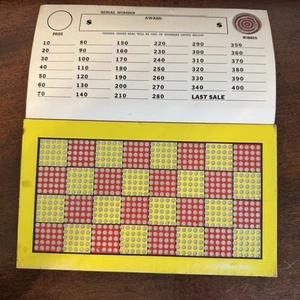 NOS BLANK Punch Board Card Money GAME Raffle Gambling $400 Hole W/ Seal - Picture 1 of 15