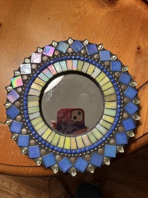 ZETAMARI Handmade Mosaic Mirror, Artist Signed! - Image 1 of 4