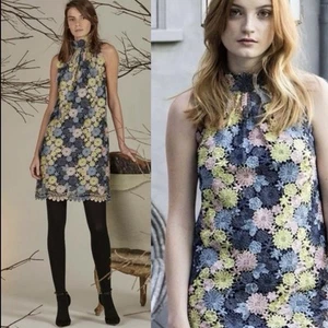 ERIN Erin fetherston Floral lace mini dress multi color feminine Boho chic Sz 4 - Picture 1 of 10