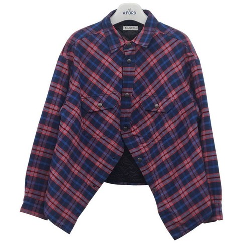 Giacca camicia balenciaga check flanella swing BAA102003 116343397