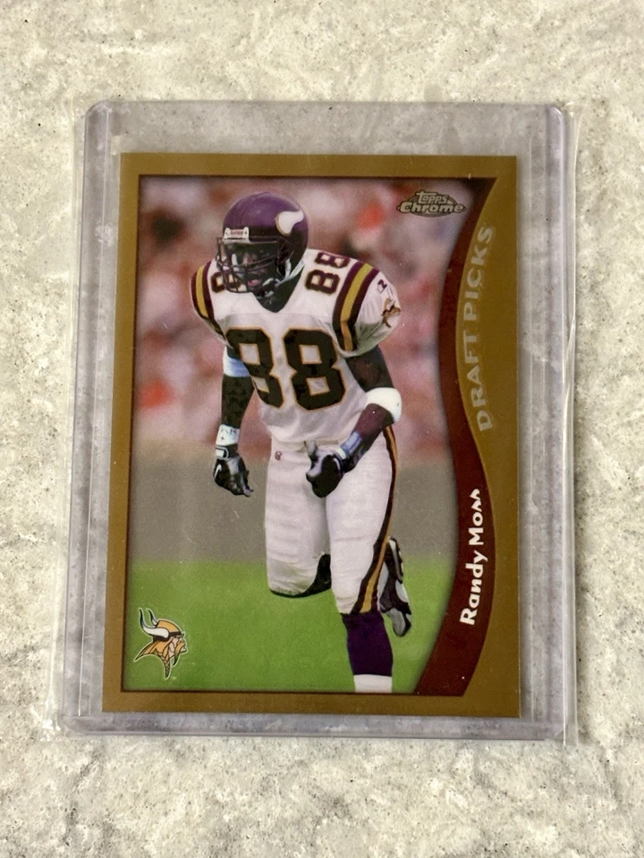 Topps Chrome 1998 - Selecciones del draft Randy Moss #35 (RC) Minnesota Vikings Salón de la fama Foto 1 de 2