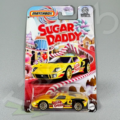 Matchbox Candy Series #2/6 - SUGAR DADDY Ford GT 40 | 1:64 Diecast Metal Foto 1 de 4