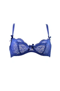 L'AGENT BY AGENT PROVOCATEUR Womens Bra Lace Elegant Floral Blue Size 32B - Picture 1 of 4