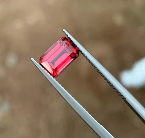 Center Stone Rhodolite Garnet 2.425ct Emerald Cut 9mm from Africa Loose Gemstone - Picture 1 of 17