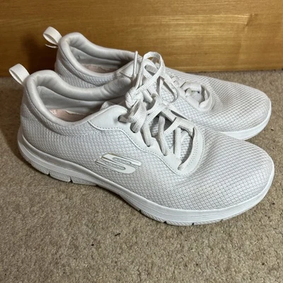 Skechers Womens Trainers Flex Appeal 4.0 White Training Shoes Casual Gym size 5 - Image 1 of 4