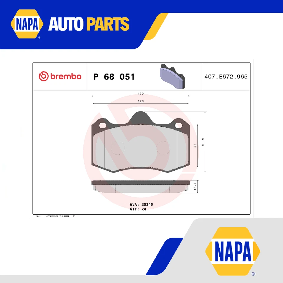 Juego Pastillas Freno Se Adapta a MORGAN AEROMAX 4.4 Delantero 08 a 09 N62B44A Calidad Brembo Nuevo Foto 1 de 4