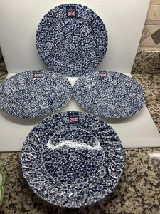 NUEVO 4 Queen’s 10” Plato de Cena Inglaterra Chintz AZUL CALICO Floral Cottage Core - Imagen 1 de 6