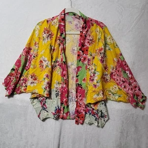 Anthropologie Akemi + Kin Kimono  Womens XS Boho Floral Open Front Lightweight - Picture 1 of 13