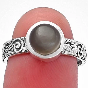 Natürlicher grauer Mondstein 925 Sterling Silber Ring Gr.7 Schmuck R-1061 - Bild 1 von 5