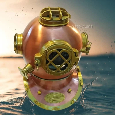 Casco de buceo Mark V de la Marina de los Estados Unidos | Casco de buceo Boston de aguas profundas para regalo Foto 1 de 4