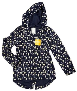 NWT Gymboree M 7/8 Hoodie Jacket Blue Floral Hello Yellow Rain Or Shine Spring - Picture 1 of 3