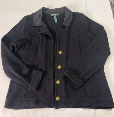 Blazer Vintage Lauren Ralph Lauren 1X Antiguo Preppy Ecuestre Dinero Antiguo Foto 1 de 4