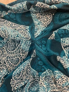 LulaRoe Unicorn! ***  Teal Leggings w/Paisley Skulls 💀  - Picture 1 of 5