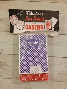 Carte da gioco in pensione Harrahs Casino con souvenir Las Vegas gioco reale usato - Foto 1 di 4