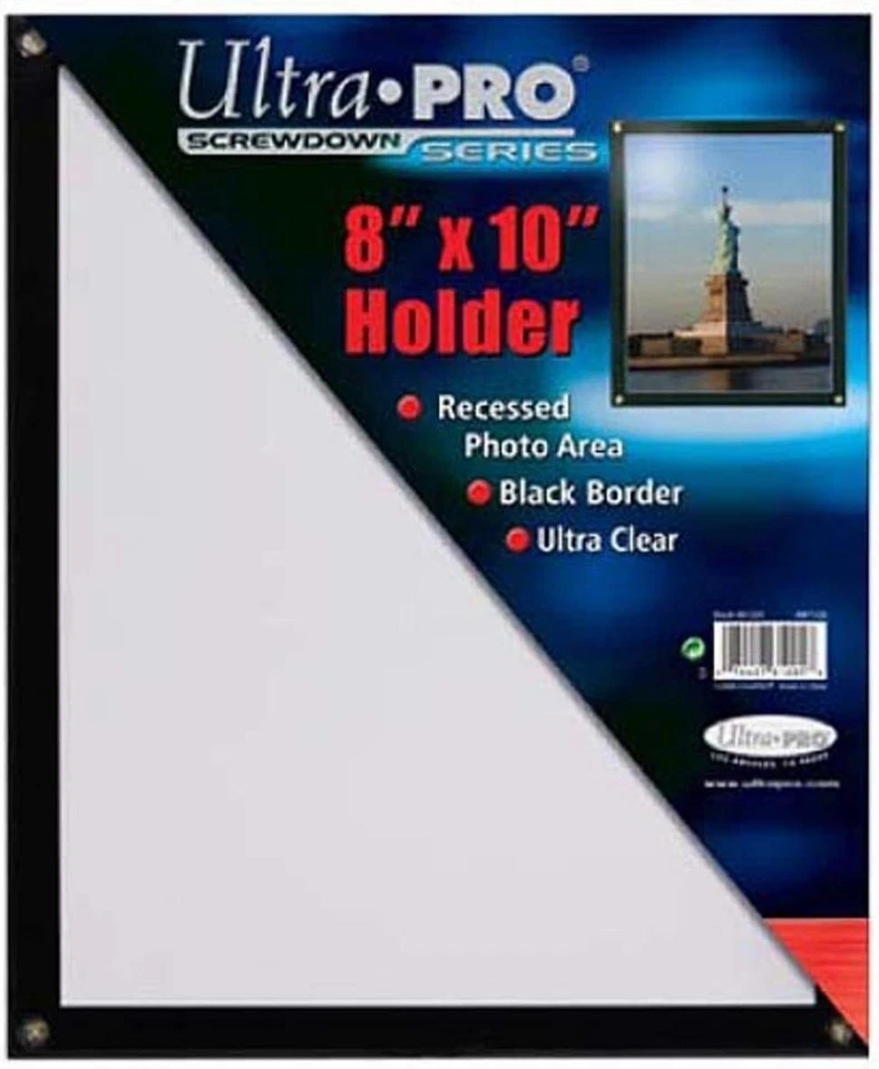 (1) Soporte atornillable Ultra PRO 8X10 borde negro atornillado - NUEVO ULTRA CLARO Foto 1 de 1