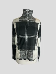 Akris Schwarz & Creme Kaschmir & Seide Polokragen Pullover Gr. UK10/US6 - Bild 1 von 6