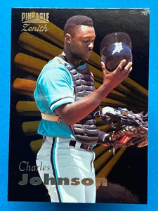1996 Pinnacle Zenith Charles Johnson #60 Florida Marlins - Picture 1 of 2