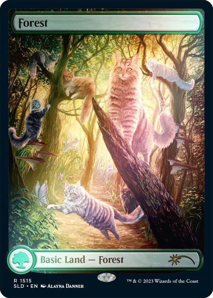 Forest - Full Art FOIL - SLD 1515 Raining Cats and Dogs NM EN - MTG Magic - Bild 1 von 1