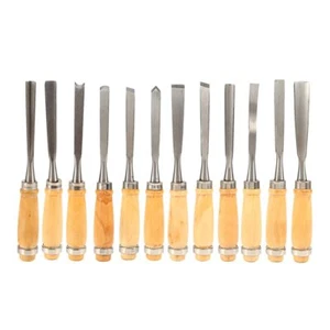 12pcs Wood Carving Hand Chisel Tool Sculpting ChiselCarving Tools Woodworking... - Picture 1 of 8
