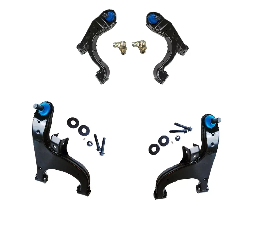 Juego de 4 piezas de brazo de control superior e inferior trasero y rótula Mevotech para Nissan Armada Foto 1 de 1