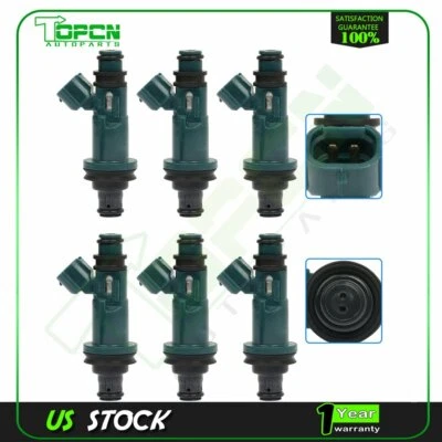 6 Fuel Injectors For Toyota Avalon Sienna 3.0L 1999 2000 2001 2002 2003 - Image 1 of 4