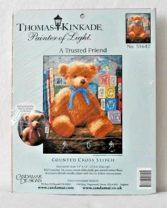 #51642 CANDAMAR THOMAS KINKADE "UN AMIGO DE CONFIANZA" CTD. KIT PUNTO DE CRUZ - ¡NIP! - Imagen 1 de 2