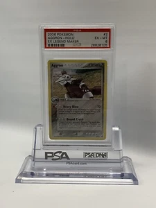 Pokemon ~ EX Legend Maker ~ Aggron #2 PSA Graded EX-MT 2/92 Rare Holo 2006 - Picture 1 of 3