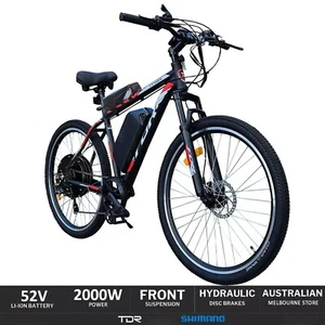 27.5" Ebike Electric Bike 52V 2000W 15A (Samsung Cell) Battery Electric Bicycle - Picture 1 of 22