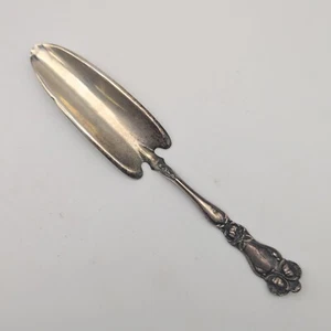 Antique Baker Manchester Sterling Silver Cheese Scoop Shovel Chrysanthemum vtg - Picture 1 of 8