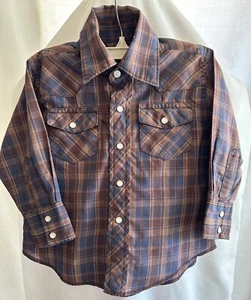 KID’s WRANGLER PEARL SNAP LONG SLEEVE SHIRT SIZE XXS (0-2) - Picture 1 of 5