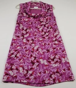 Ann Taylor Loft Dress Women's 2 Multicolor Abstract Cowlneck Sleeveless Spring - Picture 1 of 11