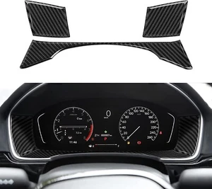 Gloss Real Carbon Fiber Cluster Dashboard Panel Frame Trim Fits 22-25 Civic 11th - Picture 1 of 5