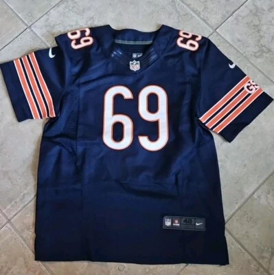 Camiseta Nike Chicago Bears Jared Allen #69 autêntica em campo tamanho médio futebol americano NFL - Imagem 1 de 4