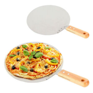 43.5cm Pizzaschaufel Edelstahl mit Holzgriff Pizzaschieber Kuchen Brot Werkzeug
