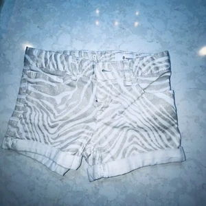 Gap kids Girls Denim Short Gold Zebra Print Size 8 - Picture 1 of 5
