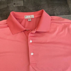 Peter Millar Summer Comfort Polo Shirt Mens Large Golf Short Sleeve Pink - Picture 1 of 11