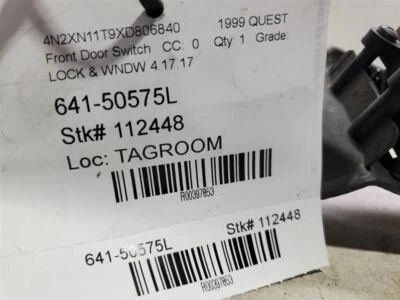 Interruptor de puerta delantera del conductor 1999-2002, Nissan Quest, número de pieza: 254017B212 Foto 1 de 4
