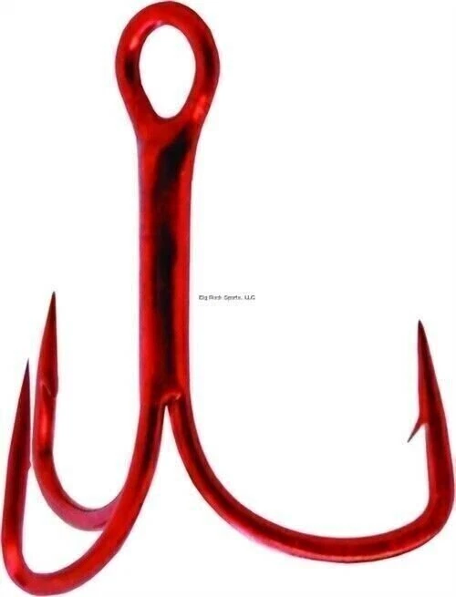 Gamakatsu Treble Hook Needle Point Extra Wide Gap Red Size 4 9 per 77308
