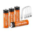 Rechargeable Batteries AA AAA Ultra/ Plus Li-ion with USB charger Duracell