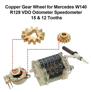 For Mercedes W140 R129 VDO Odometer Speedometer Copper Gear Wheel 15 & 12 Tooths - Picture 1 of 5