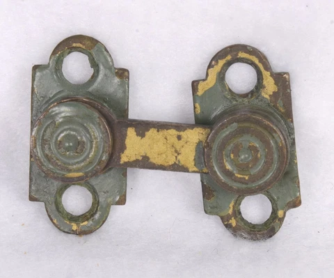 Antique Brass HOOK & LATCH  Cabinet  Door  Hardware 2"L x 1-5/8"H Cover