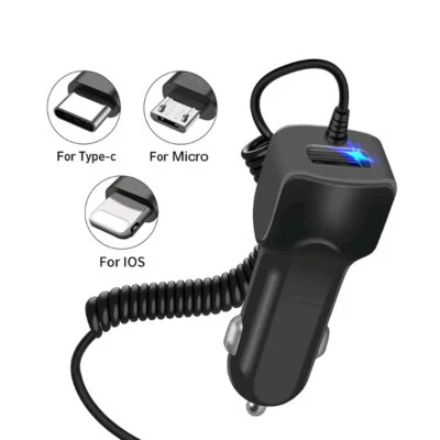Schnell Auto Ladegerät Typ C für Micro USB Laden für Android Samsung Handy - Bild 1 von 4
