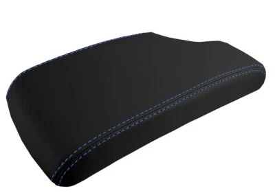 Fits 2005-2013 BMW E90 PVC Console Lid Pull Over Armrest Cover Blue Stitch - Image 1 of 4