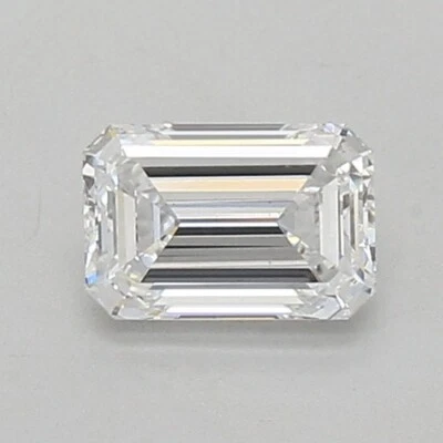 Lab Grown 0.33 Cts EMERALD Cut Certified CVD Diamond D Color VS2 Clarity - Image 1 of 4