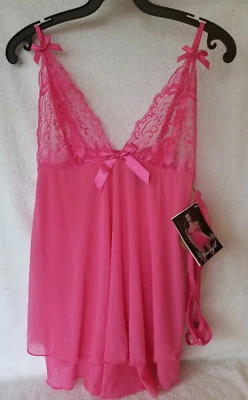 Pink Semi-Sheer Babydoll size M  - Изображение 1 из 4