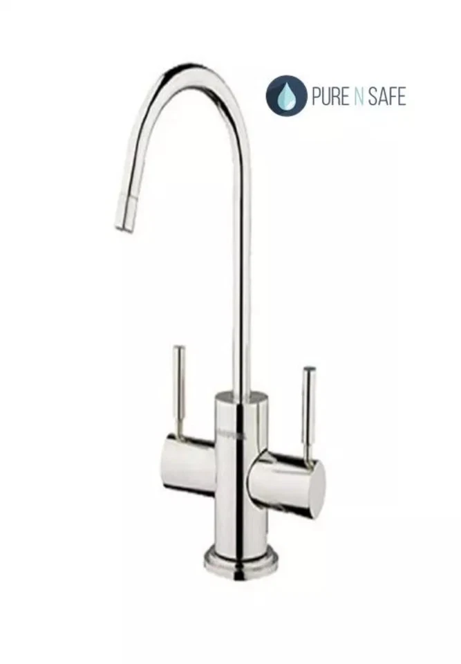 1/4'' Double Handle Sink Faucet Tap Chrome Reverse Osmosis Drinking Water Filter - Image 1 of 1