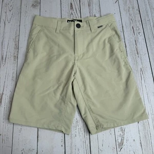 Hurley H2O-Dri Hybrid Casual Golf Shorts Boys Youth Size 12 Beige Khaki Uniform - Picture 1 of 11