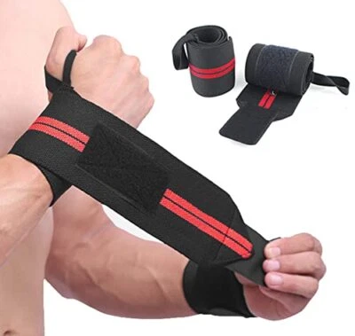 2 Pack Weightlifting Wrist Wraps with Thumb Loops Wrist Support for Men Women - Image 1 of 4